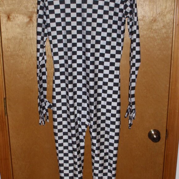 2nd Skin Checkered JESTOR BODYSUIT Costume Zentai Halloween Bachelor Party! - Picture 2 of 8